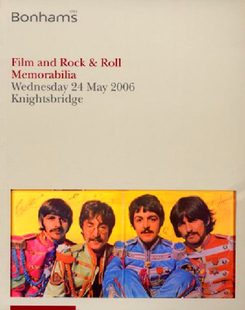 Bonhams London, Film and Rock & Roll Memorabilia Original 2006 British Catalog