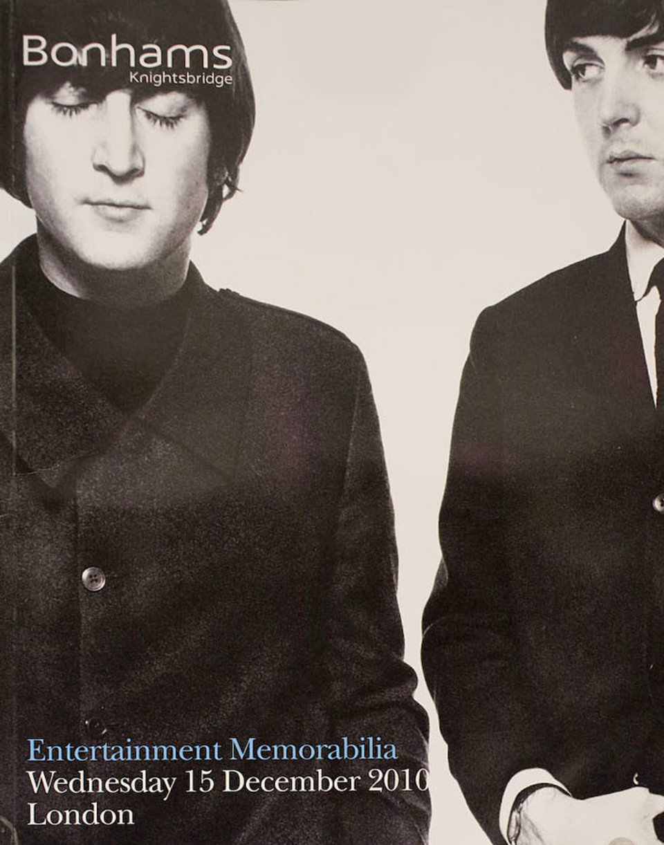 Bonhams London, Entertainment Memorabilia Original 2010 British Catalog