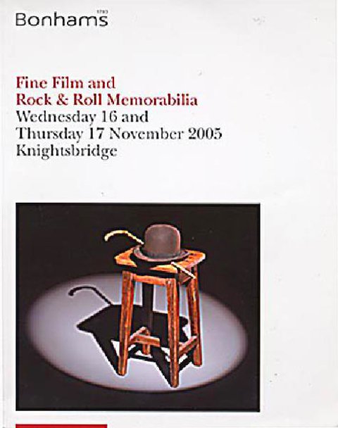 Bonhams London, Fine Film and Rock & Roll Memorabilia Original 2005 U.S. Catalog