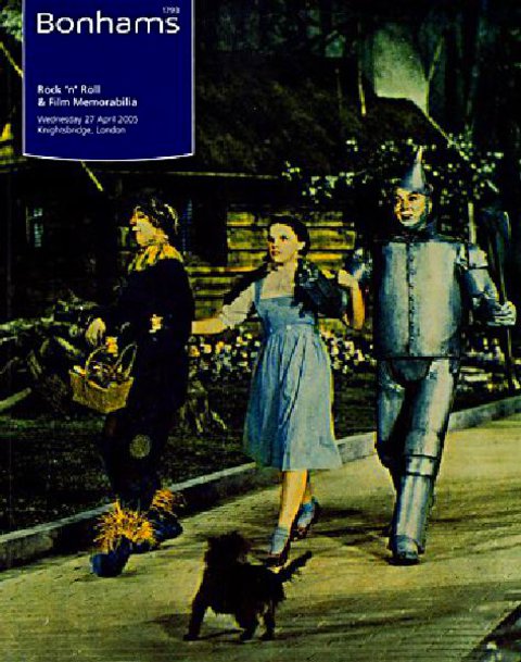 Bonhams London, Rock 'n' Roll & Film Memorabilia Original 2005 U.S. Catalog