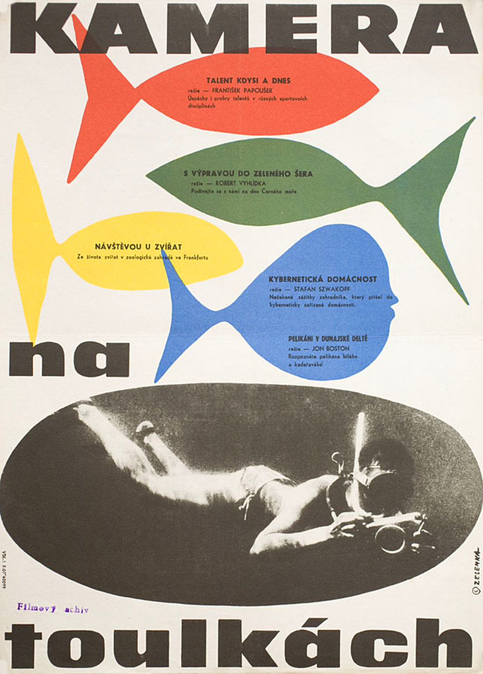 Kamera na toulkach Original 1964 Czech A3 Movie Poster