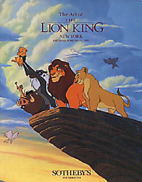 Sotheby's New York, The Art of the Lion King Original 1995 U.S. Catalog