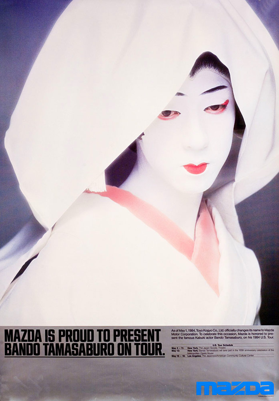 Bando Tamasaburo / Mazda 1984 U.S. Poster