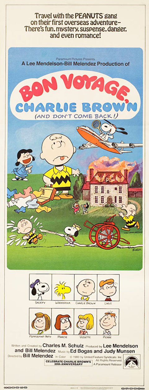 Bon Voyage, Charlie Brown (and Don't Come Back!) Original 1980 U.S. Insert Movie Poster