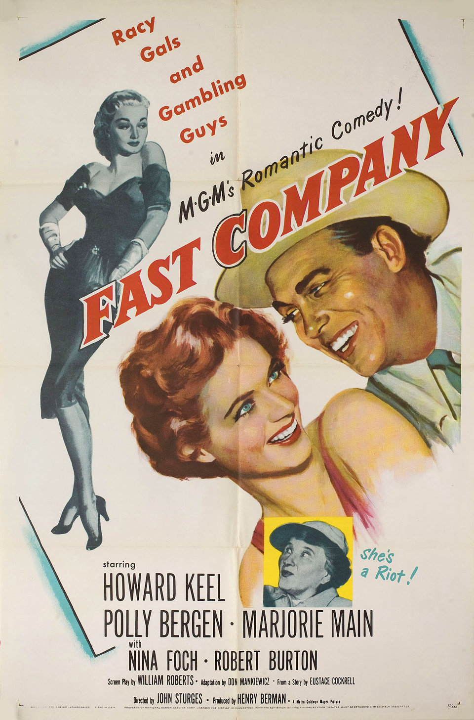 Fast Company Original 1953 U.S. One Sheet Movie Poster