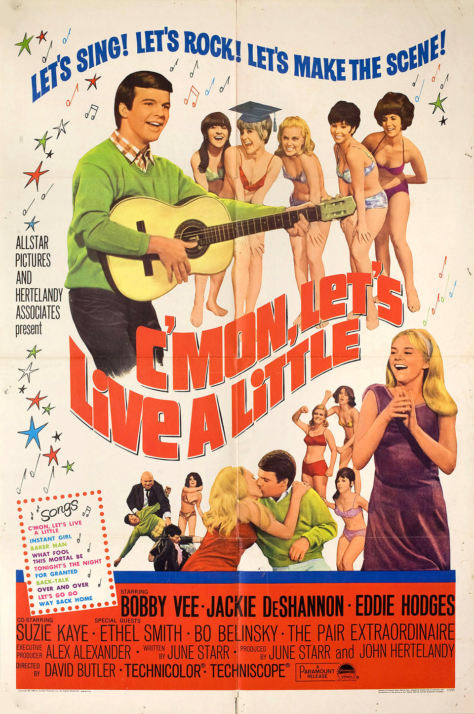 C'mon, Let's Live a Little Original 1966 U.S. One Sheet Movie Poster