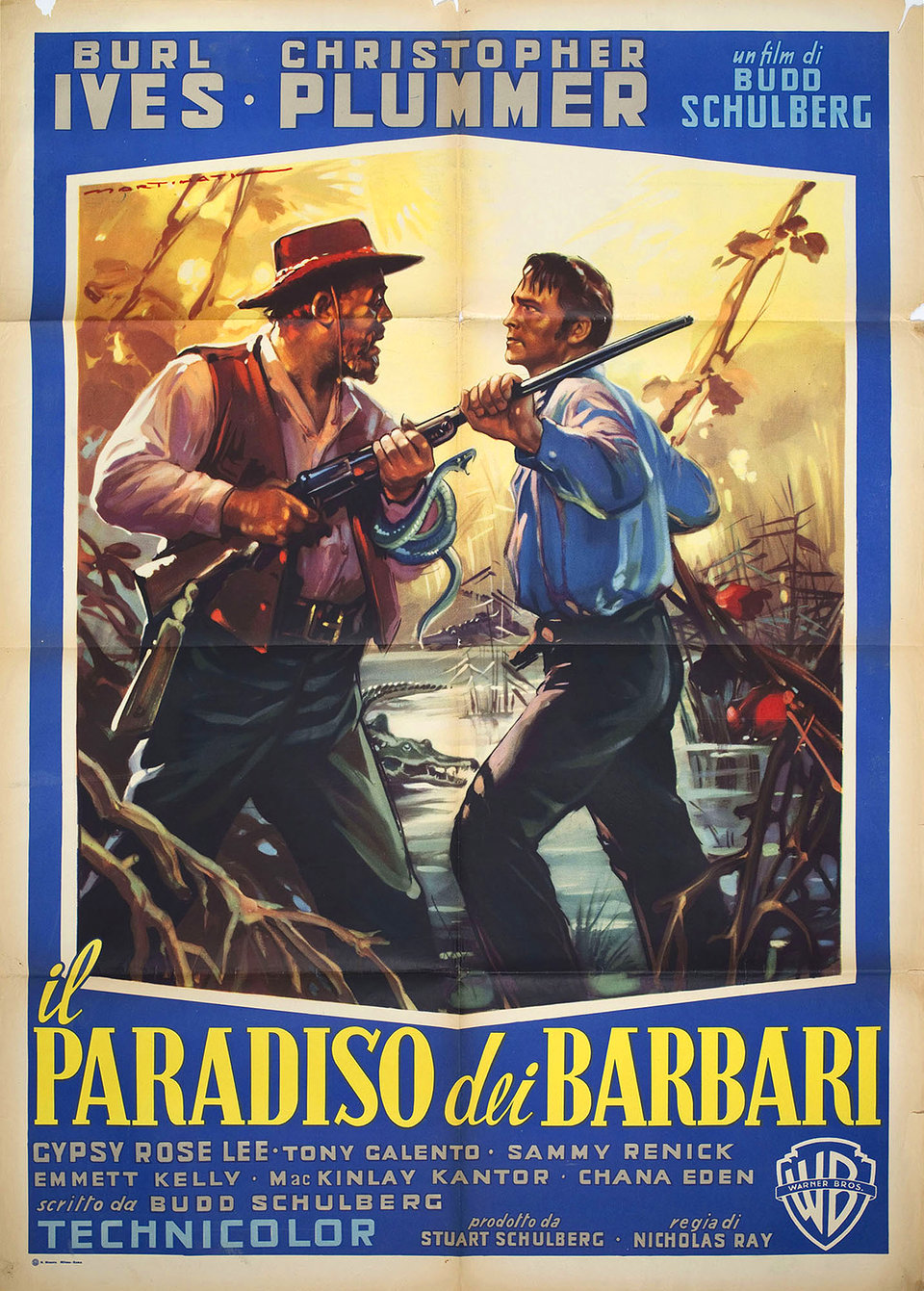 Wind Across the Everglades Original 1958 Italian Due Foglio Movie Poster