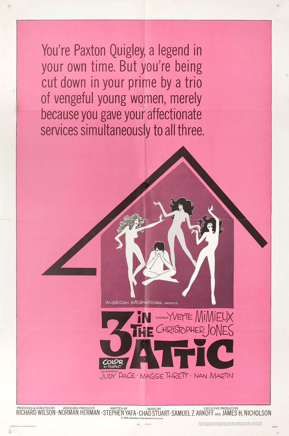 Three in the Attic Original 1988 U.S. One Sheet Movie Poster