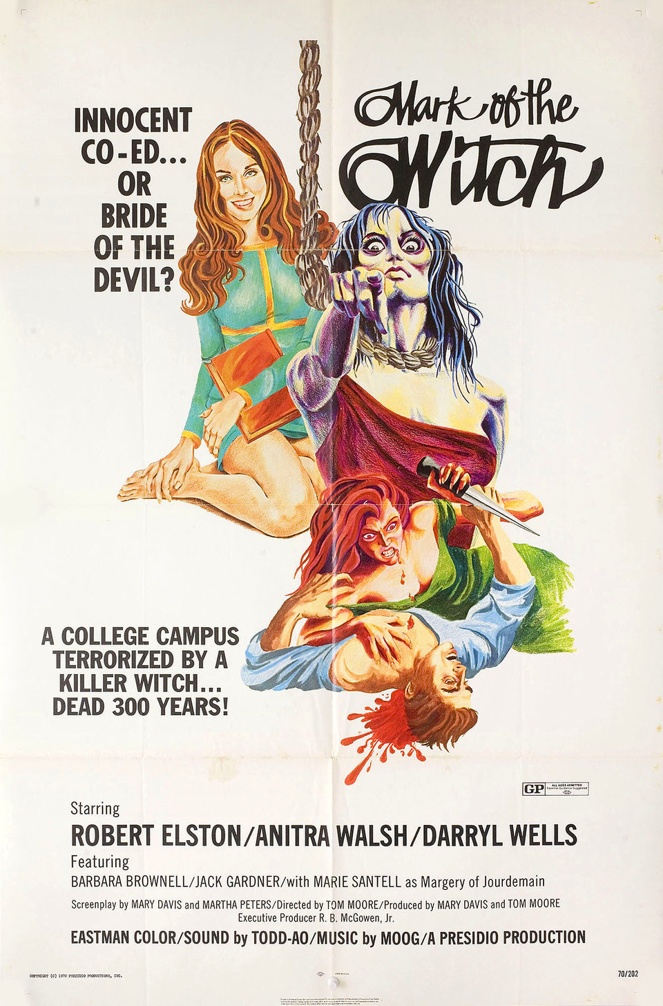 Mark of the Witch Original 1970 U.S. One Sheet Movie Poster