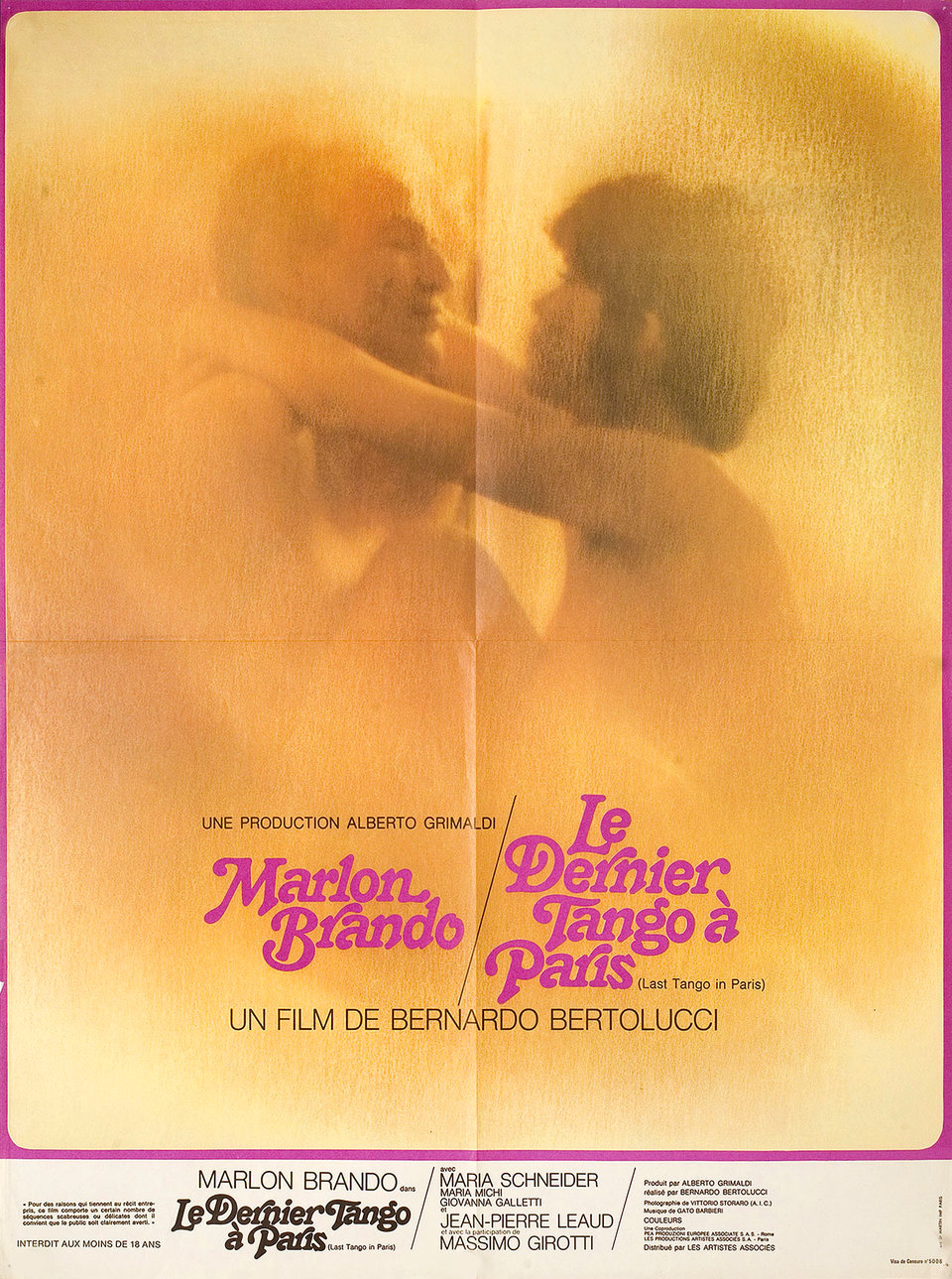 Last Tango in Paris Original 1972 French Moyenne Movie Poster