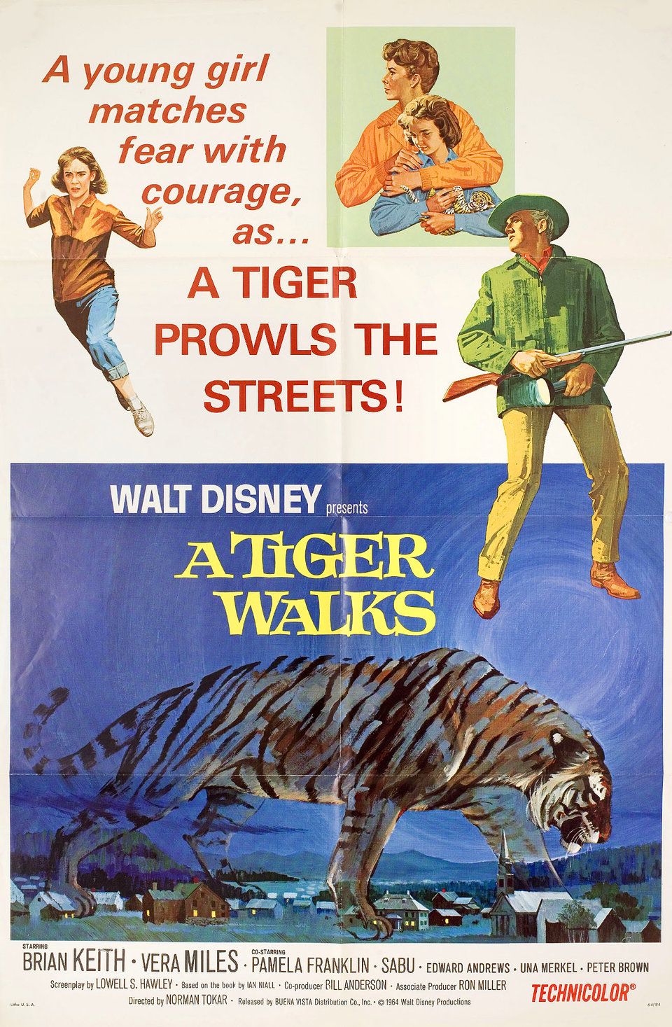 A Tiger Walks Original 1964 U.S. One Sheet Movie Poster