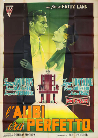 Beyond a Reasonable Doubt Original 1956 Italian Quattro Foglio Movie Poster
