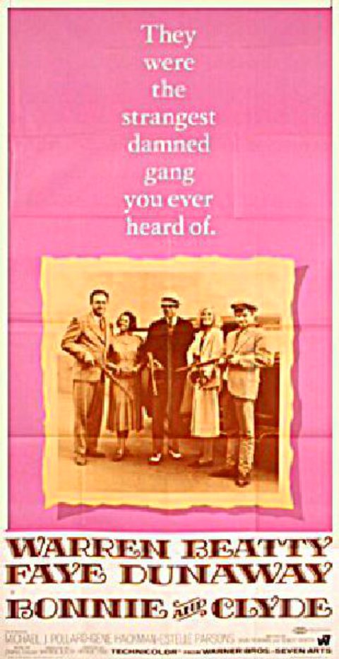 Bonnie and Clyde Original 1967 U.S. Three Sheet Movie Poster