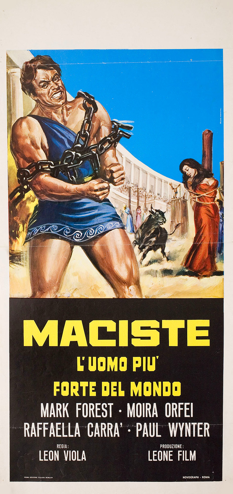 Mole Men Against the Son of Hercules Original R1963 Italian Locandina Movie Poster
