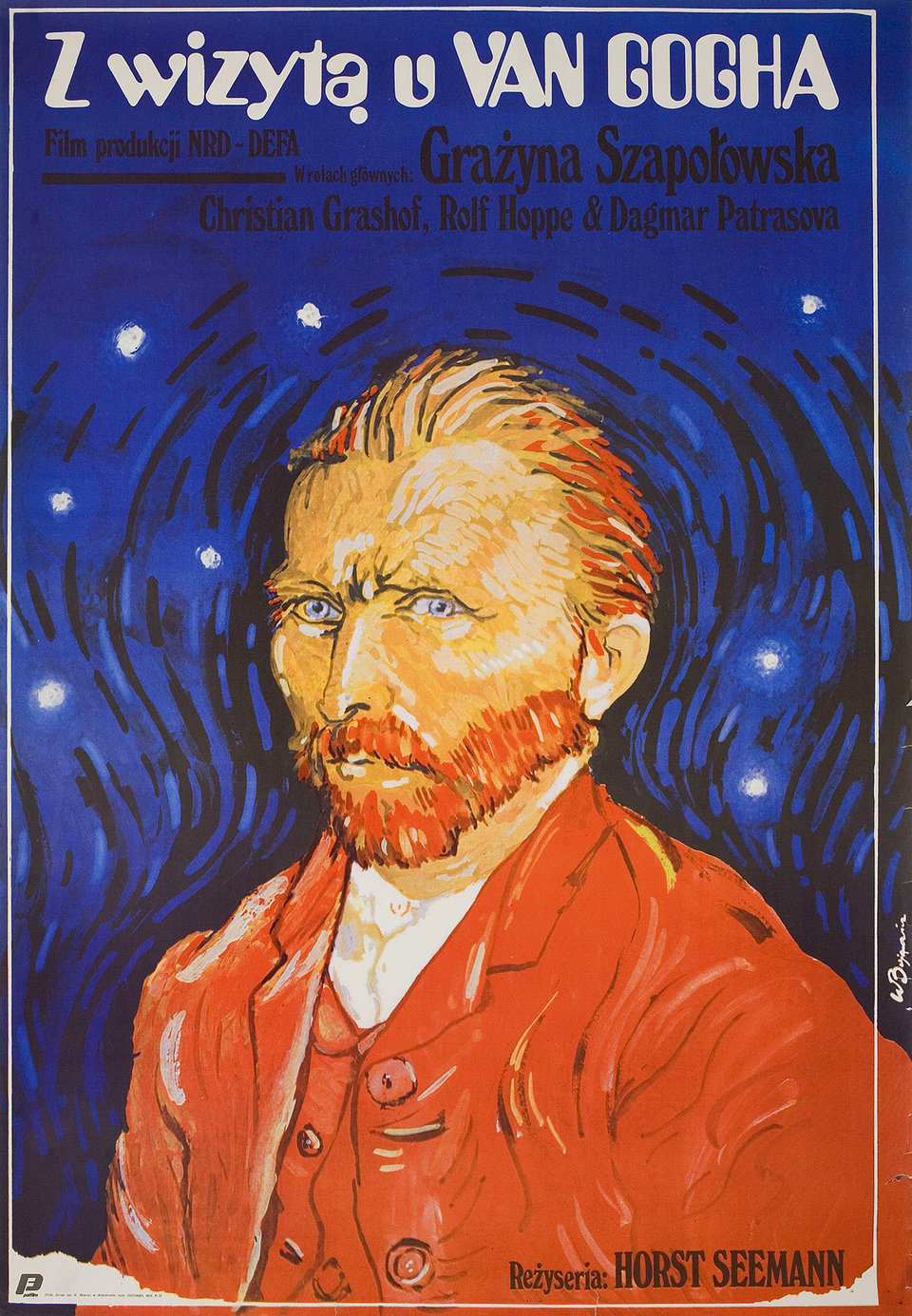 Besuch bei Van Gogh Original 1985 Polish B1 Movie Poster