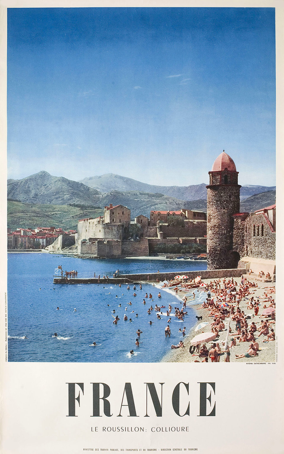 France: Le Roussillon, Collioure Original 1960s French B1 Poster