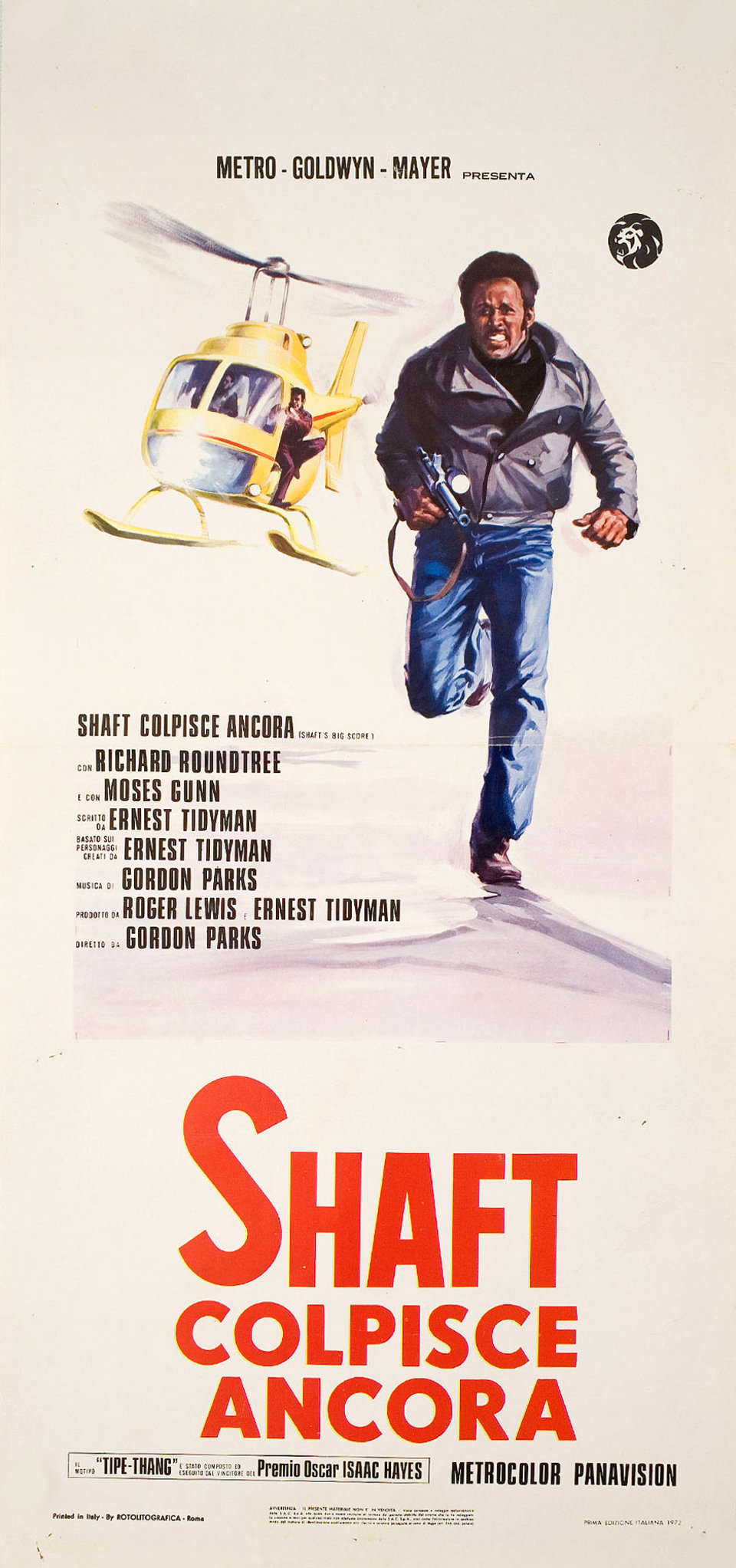 Shaft's Big Score! Original 1972 Italian Locandina Movie Poster