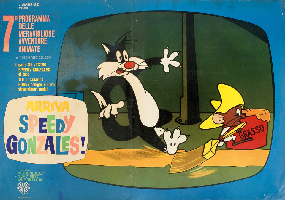 Arriva Speedy Gonzales! Original 1964 Italian Fotobusta Movie Poster