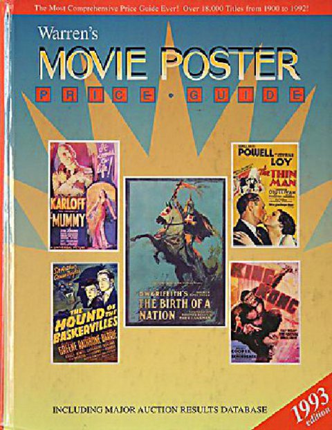 Warren's Movie Poster Price Guide Original 1993 U.S. Book