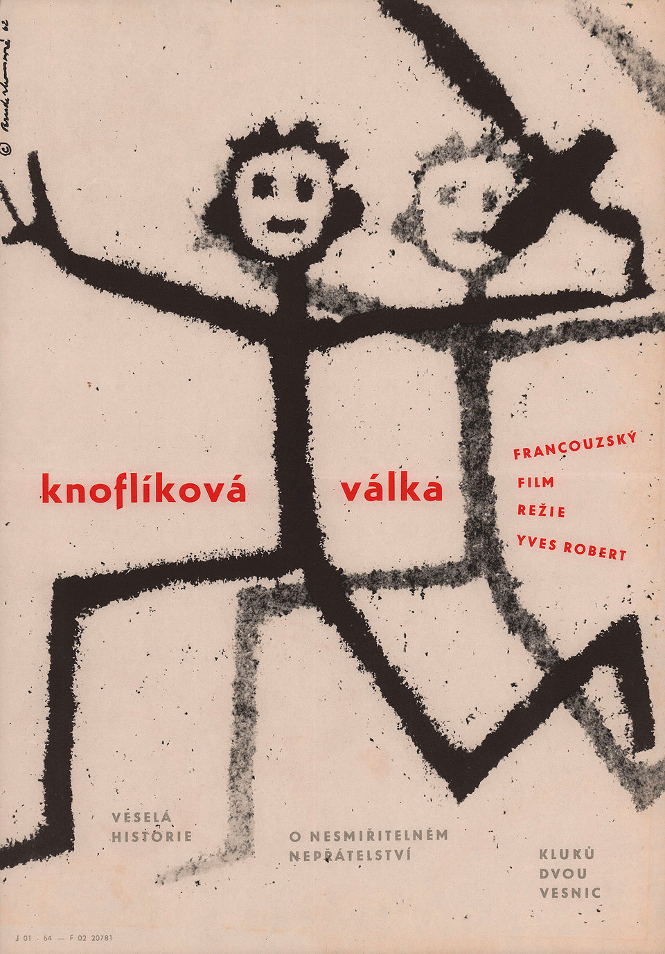 War of the Buttons Original 1963 Czech A3 Movie Poster