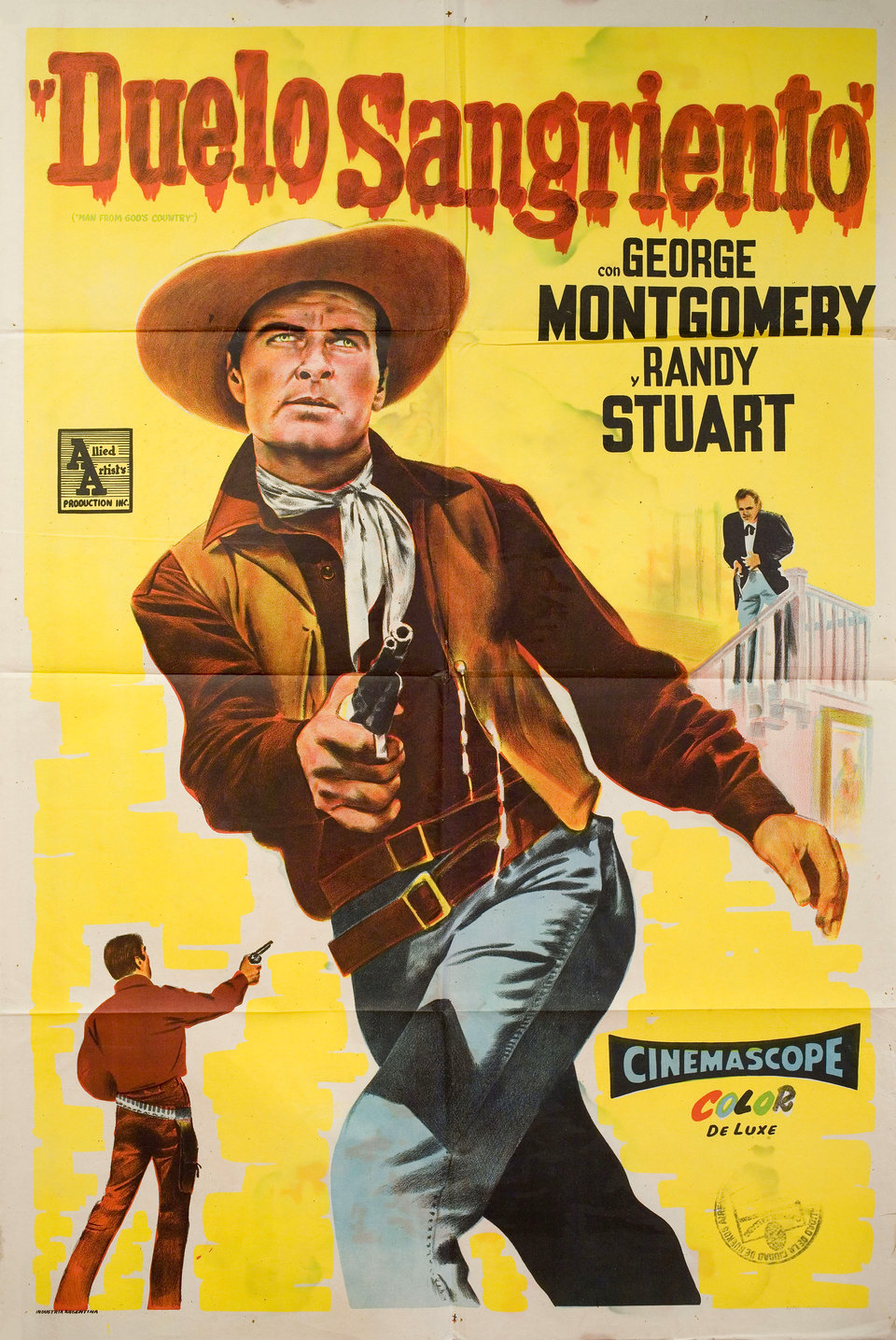 Man from God's Country Original 1958 Argentine Movie Poster