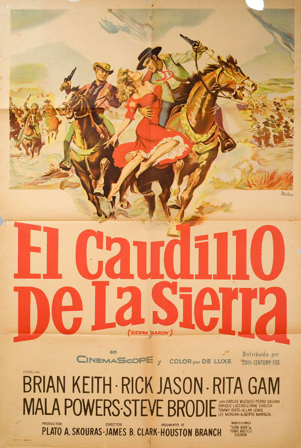 Sierra Baron Original 1958 Argentine Movie Poster
