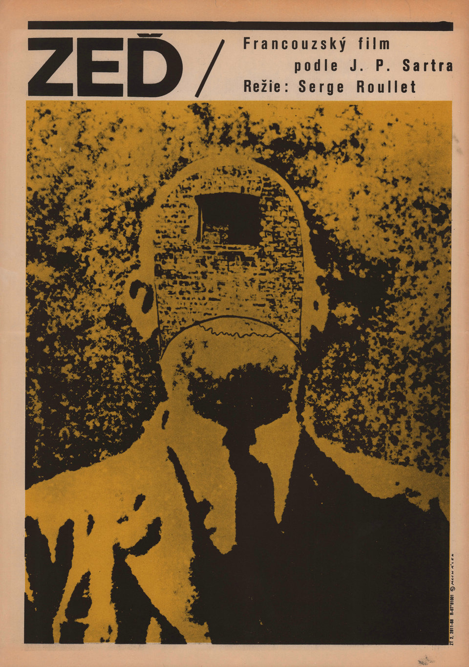 The Wall Original 1968 Czech A3 Movie Poster