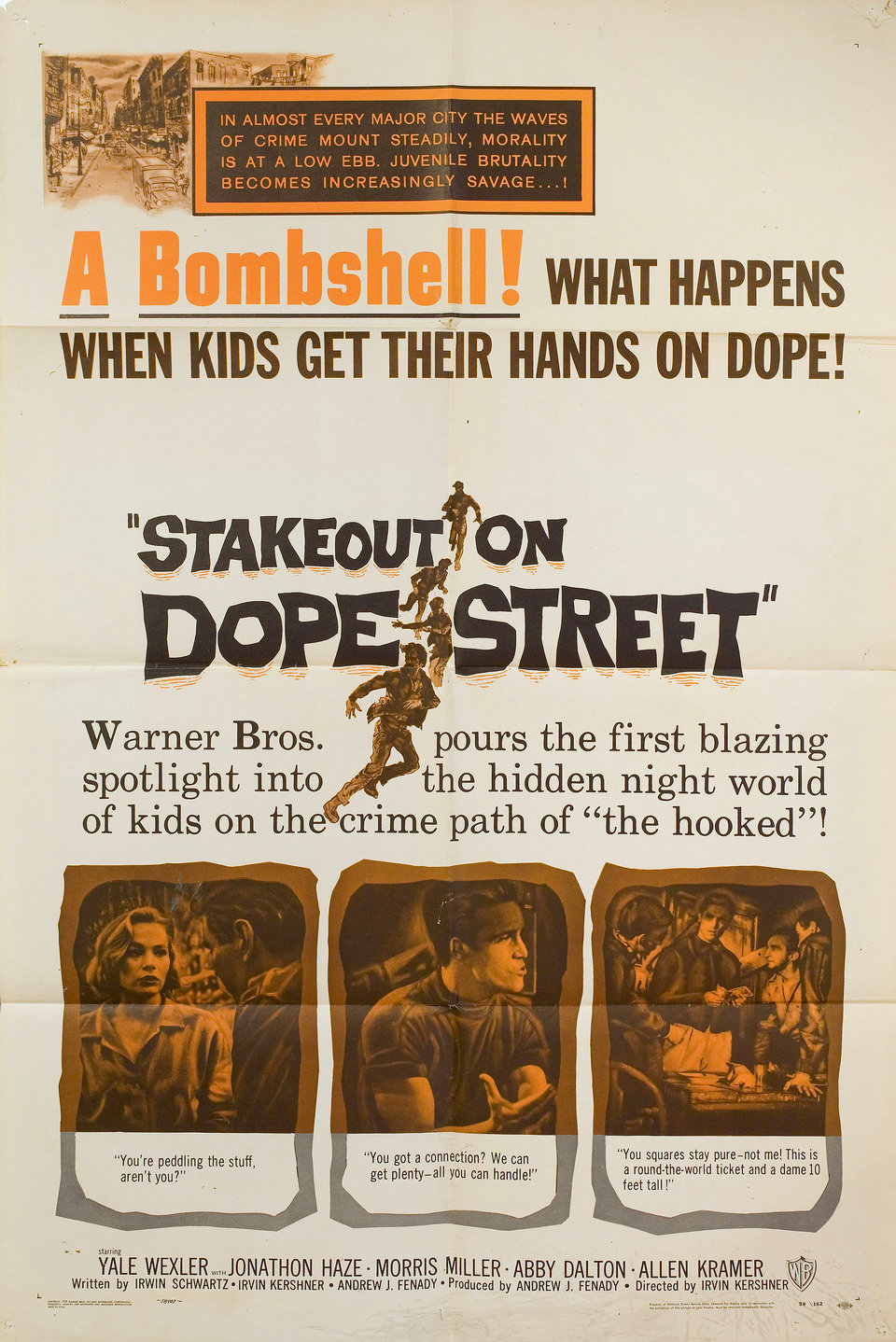 Stakeout on Dope Street Original 1958 U.S. One Sheet Movie Poster