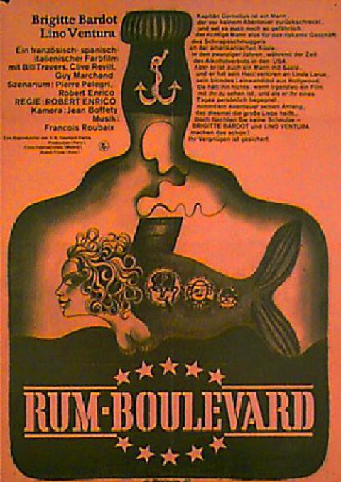 Boulevard du rhum Original 1972 East German A1 Movie Poster