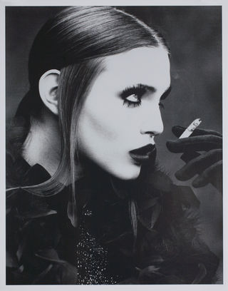 Nadja Auermann for Dolce and Gabbana Original 1992 U.S. Black and White Double-Weight Photo Alternate Image