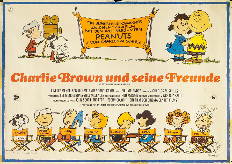 A Boy Named Charlie Brown Original 1970 German A0 Movie Poster