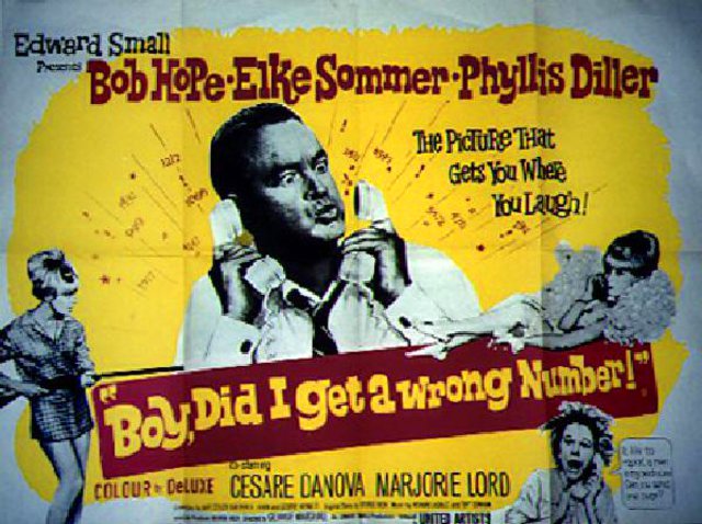 Boy, Did I Get a Wrong Number! Original 1966 British Quad Movie Poster