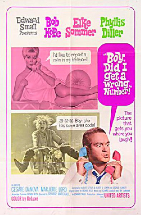 Boy, Did I Get a Wrong Number! Original 1966 U.S. One Sheet Movie Poster
