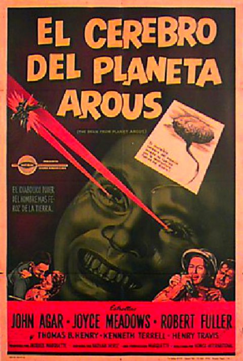 The Brain from Planet Arous Original 1958 Argentine Movie Poster