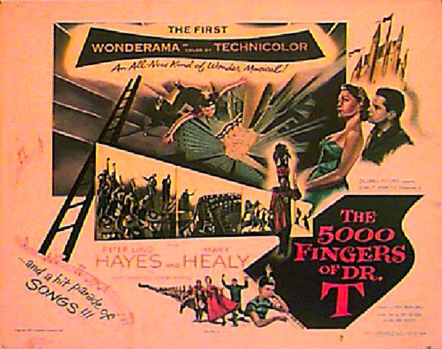 The 5,000 Fingers of Dr. T. Original 1953 U.S. Half Sheet Movie Poster