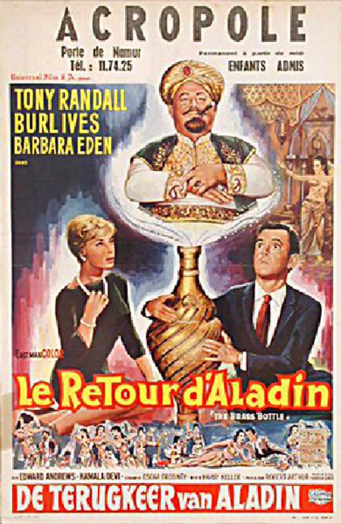 The Brass Bottle Original 1964 Belgian Movie Poster