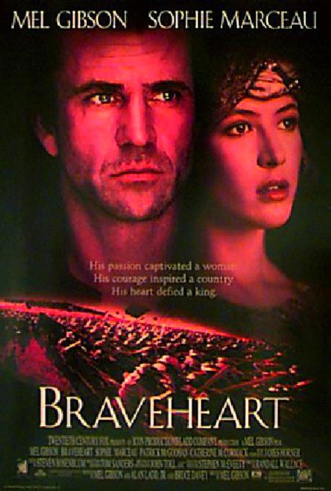 Braveheart Original 1995 U.S. One Sheet Movie Poster