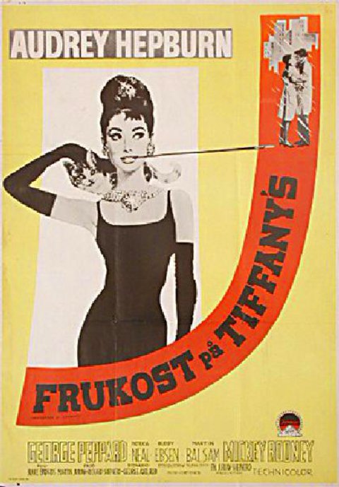 Breakfast at Tiffany's Original 1961 Swedish B1 Movie Poster