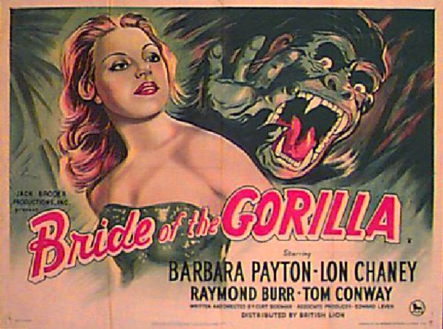 Bride of the Gorilla Original 1951 British Quad Movie Poster