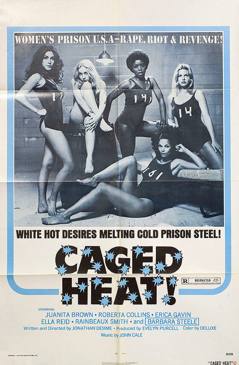 Caged Heat Original 1974 U.S. One Sheet Movie Poster