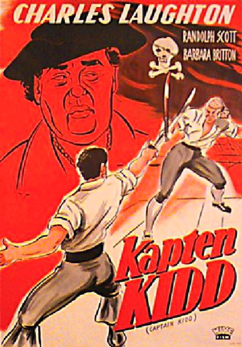 Captain Kidd Original 1945 Swedish B1 Movie Poster