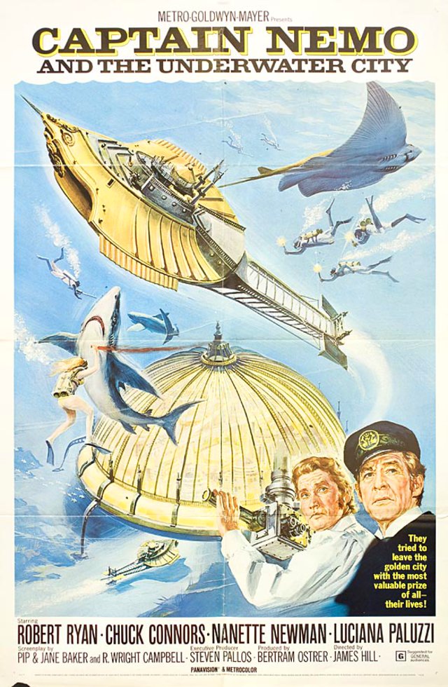 Captain Nemo and the Underwater City Original 1970 U.S. One Sheet Movie Poster