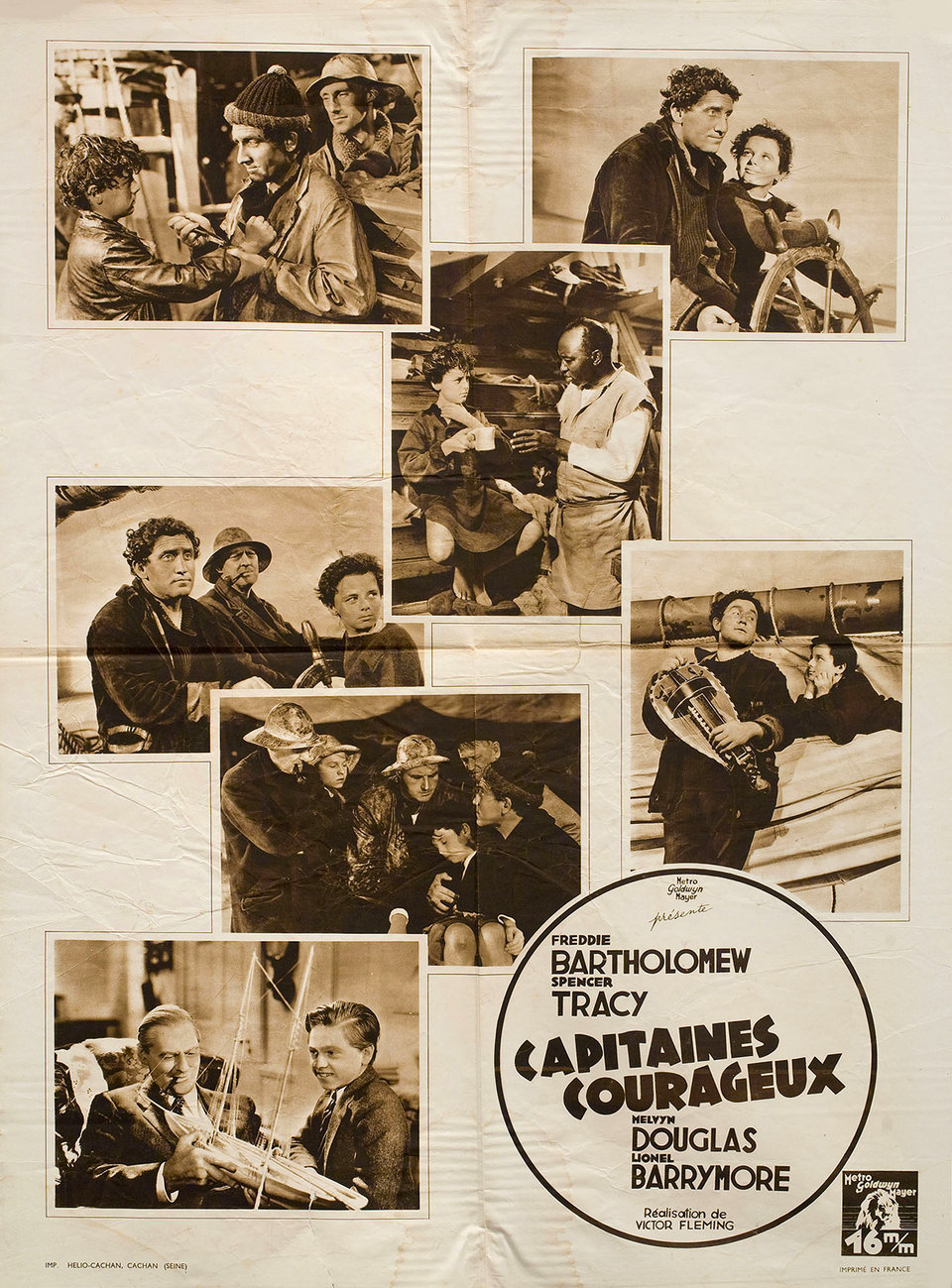 Captains Courageous Original 1937 French Moyenne Movie Poster