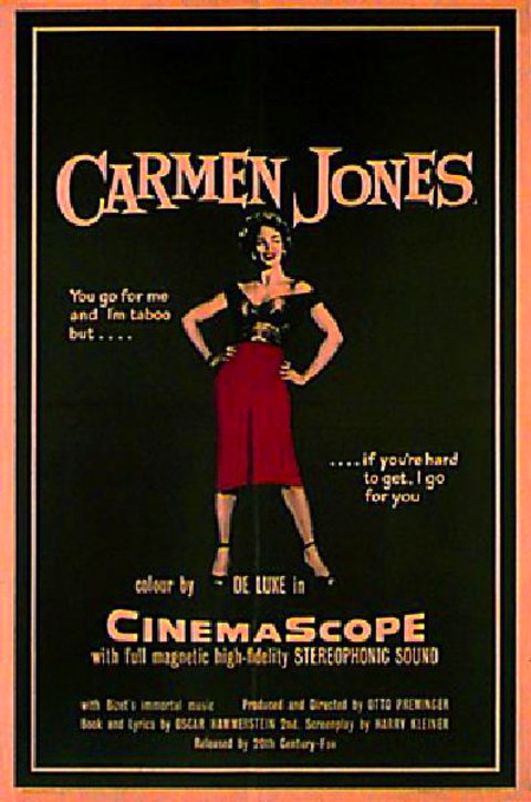 Carmen Jones Original 1954 British Double Crown Movie Poster