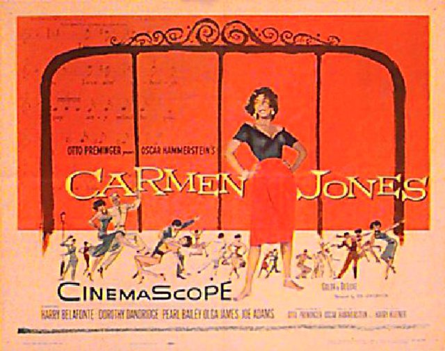 Carmen Jones Original 1954 U.S. Half Sheet Movie Poster