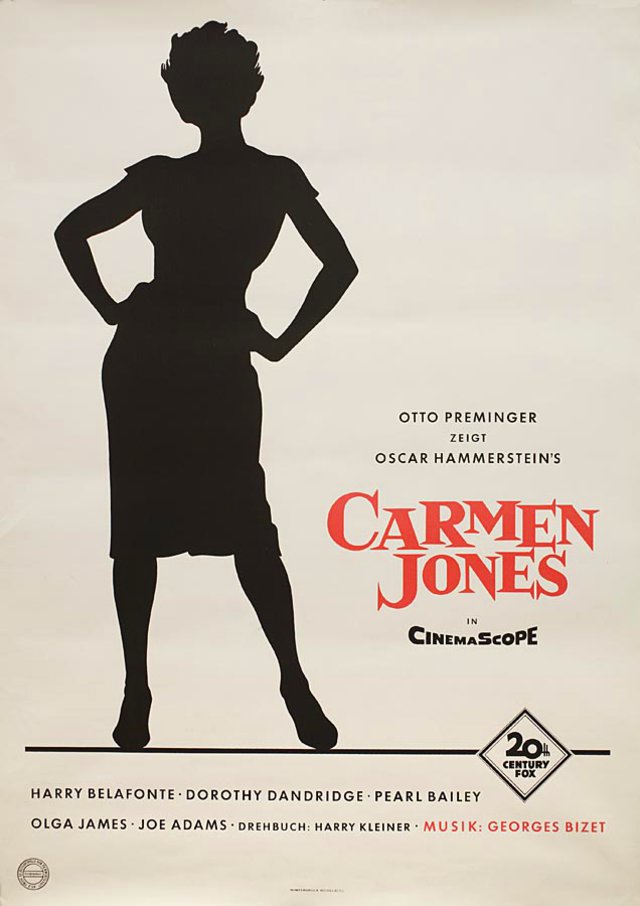 Carmen Jones Original 1955 German A1 Movie Poster