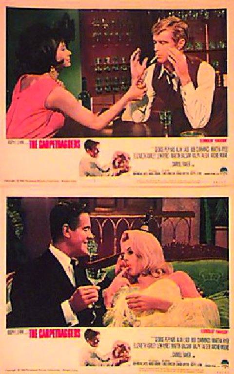 The Carpetbaggers Original 1964 U.S. Scene Card Set of 7