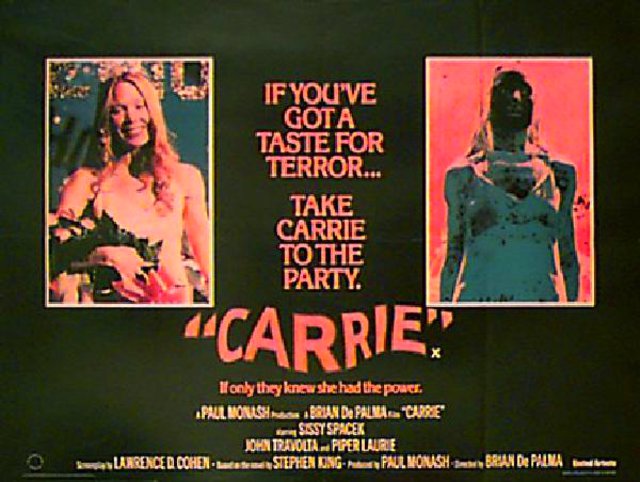 Carrie Original 1976 British Quad Movie Poster