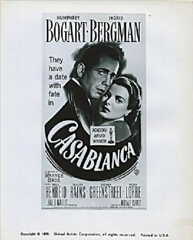 Casablanca Original R1976 U.S. Silver Gelatin Single-Weight Photo