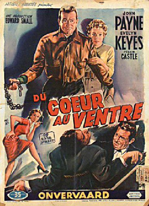 99 River Street Original 1953 Belgian Movie Poster